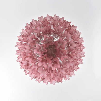 Murano Vetro Rosso Tube Chandelier