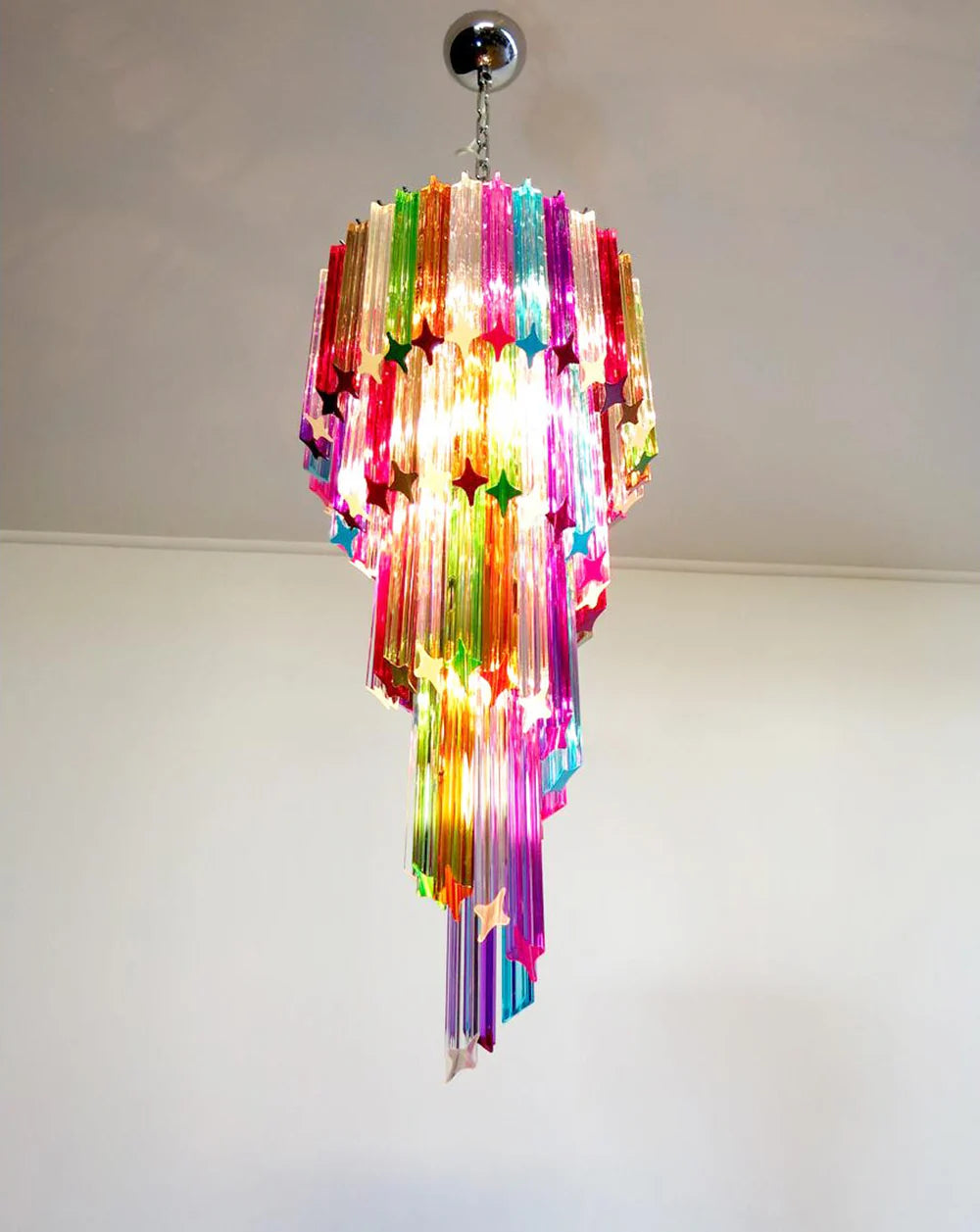 Murano Prisma Helix Glow Chandelier