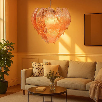 Murano Bud‑Form Glass Chandelier