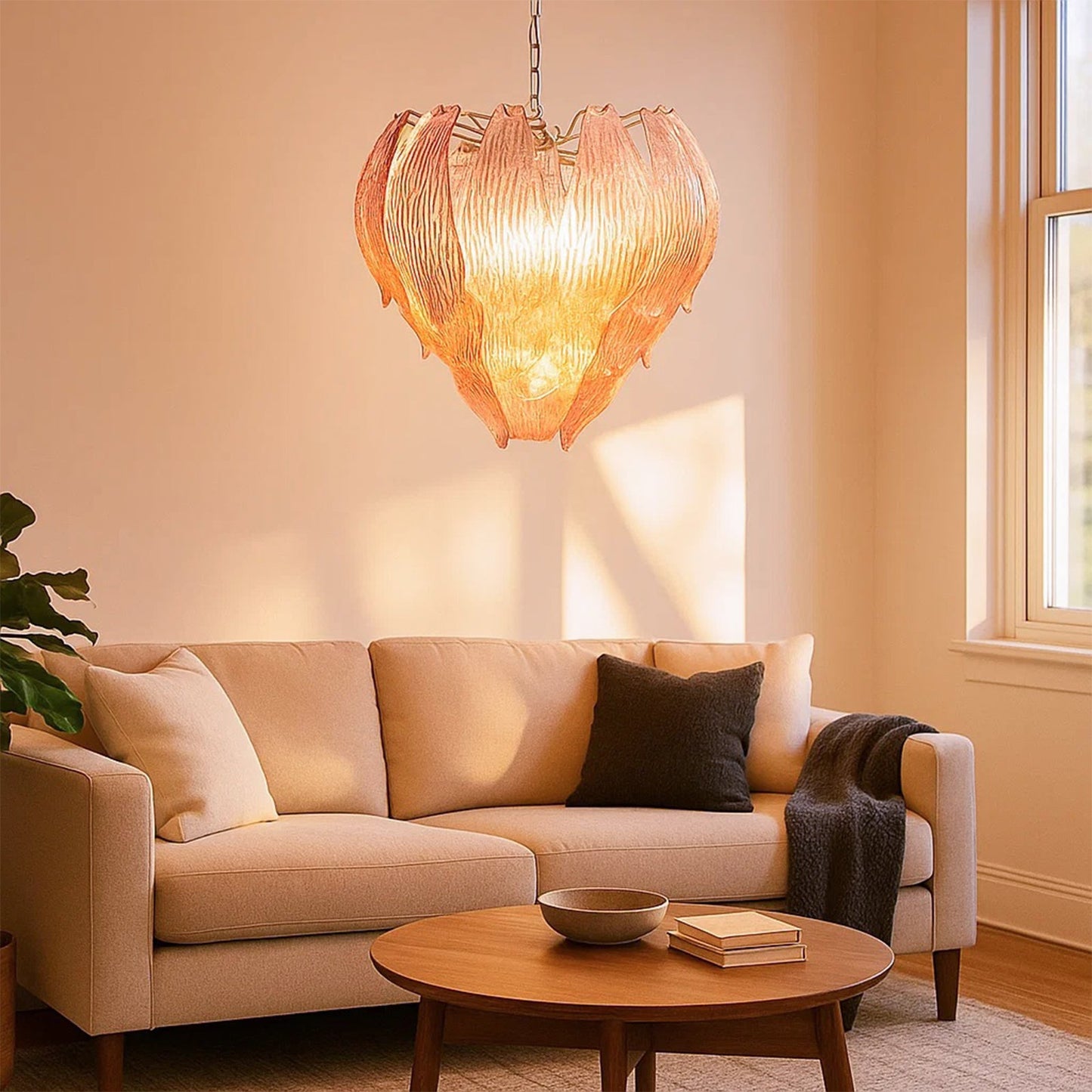 Murano Bud‑Form Glass Chandelier