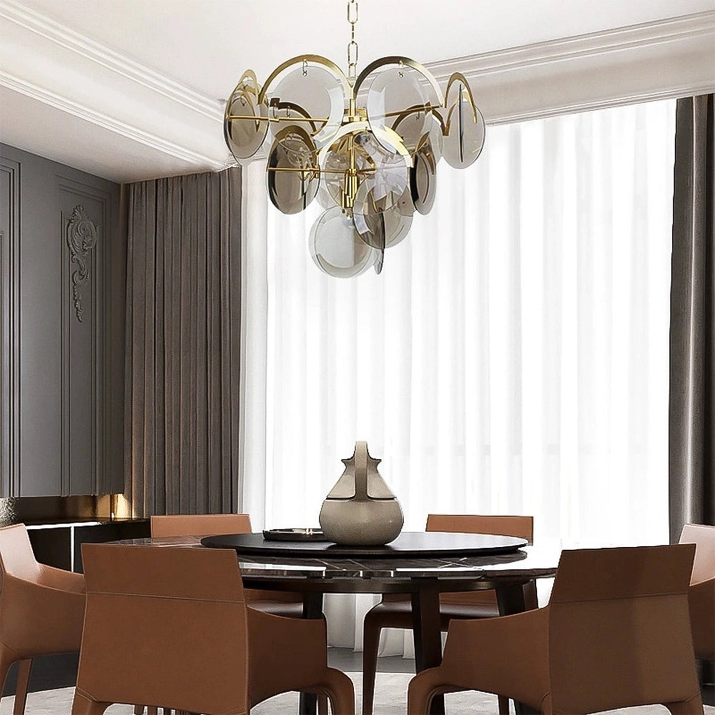 Murano Iron Heritage Glass Chandelier