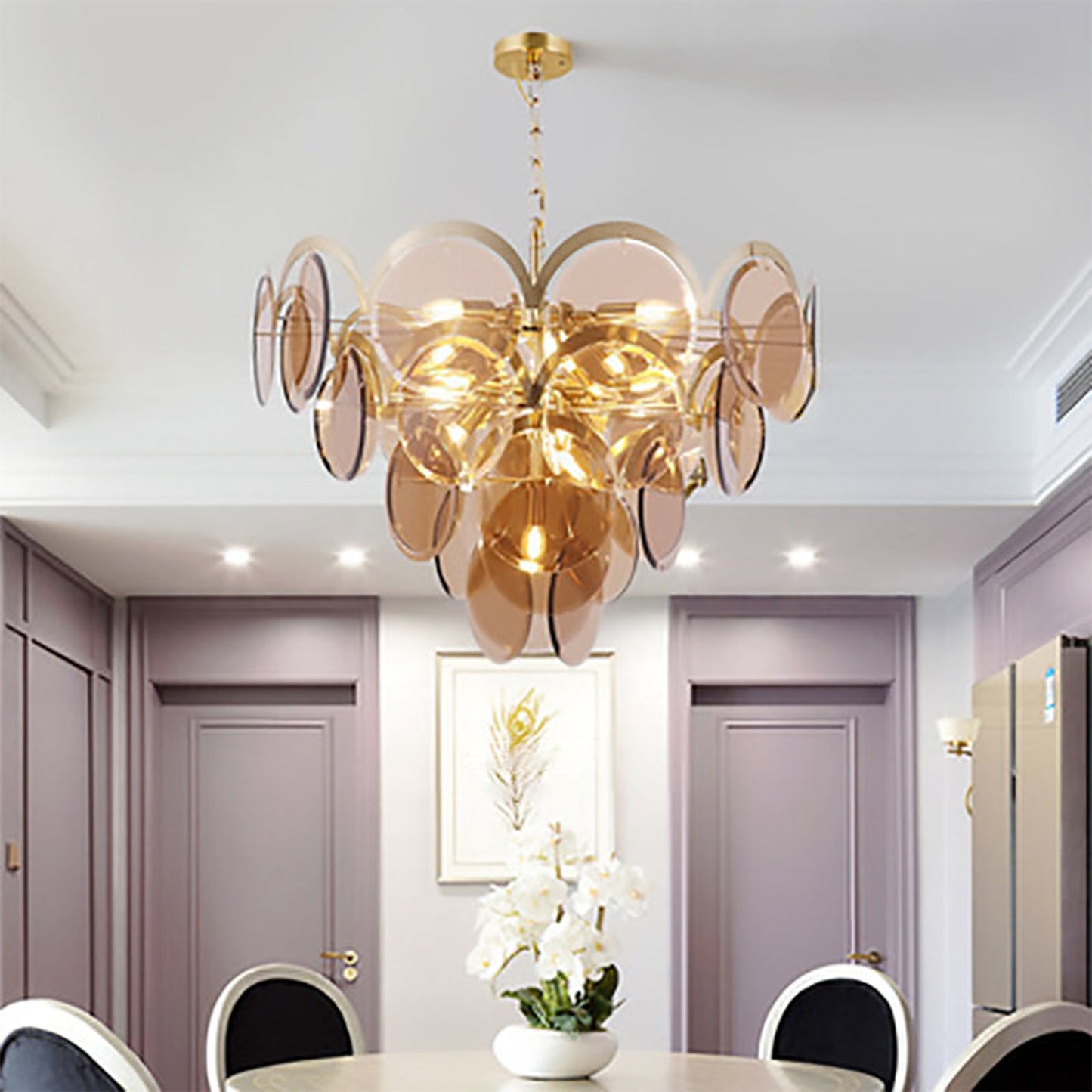 Murano Iron Heritage Glass Chandelier