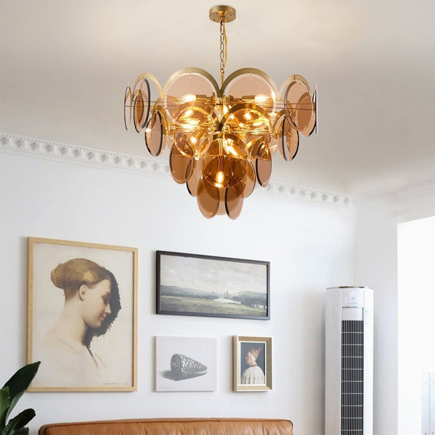 Murano Iron Heritage Glass Chandelier