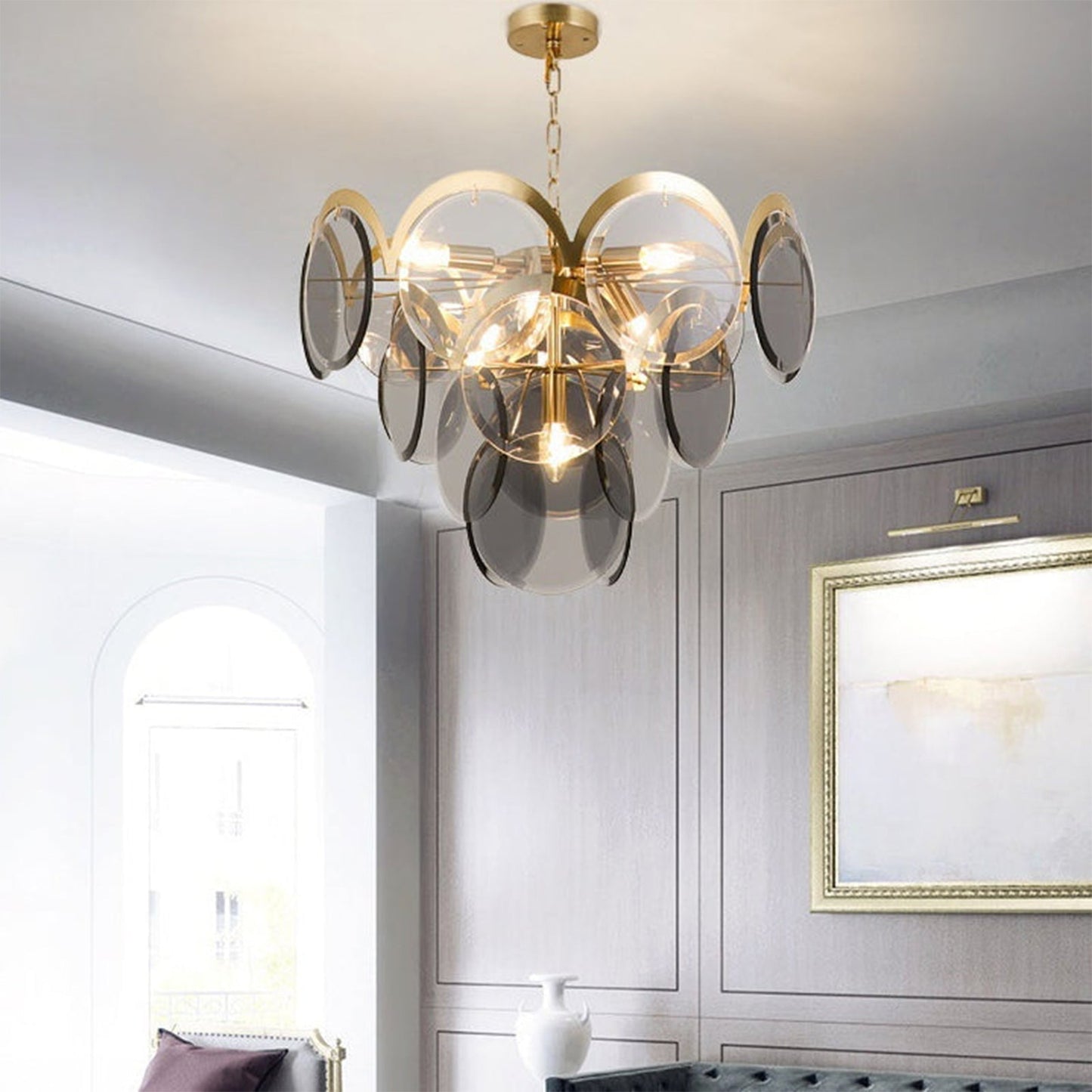 Murano Iron Heritage Glass Chandelier
