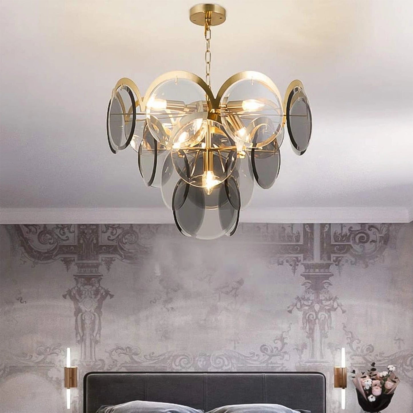 Murano Iron Heritage Glass Chandelier