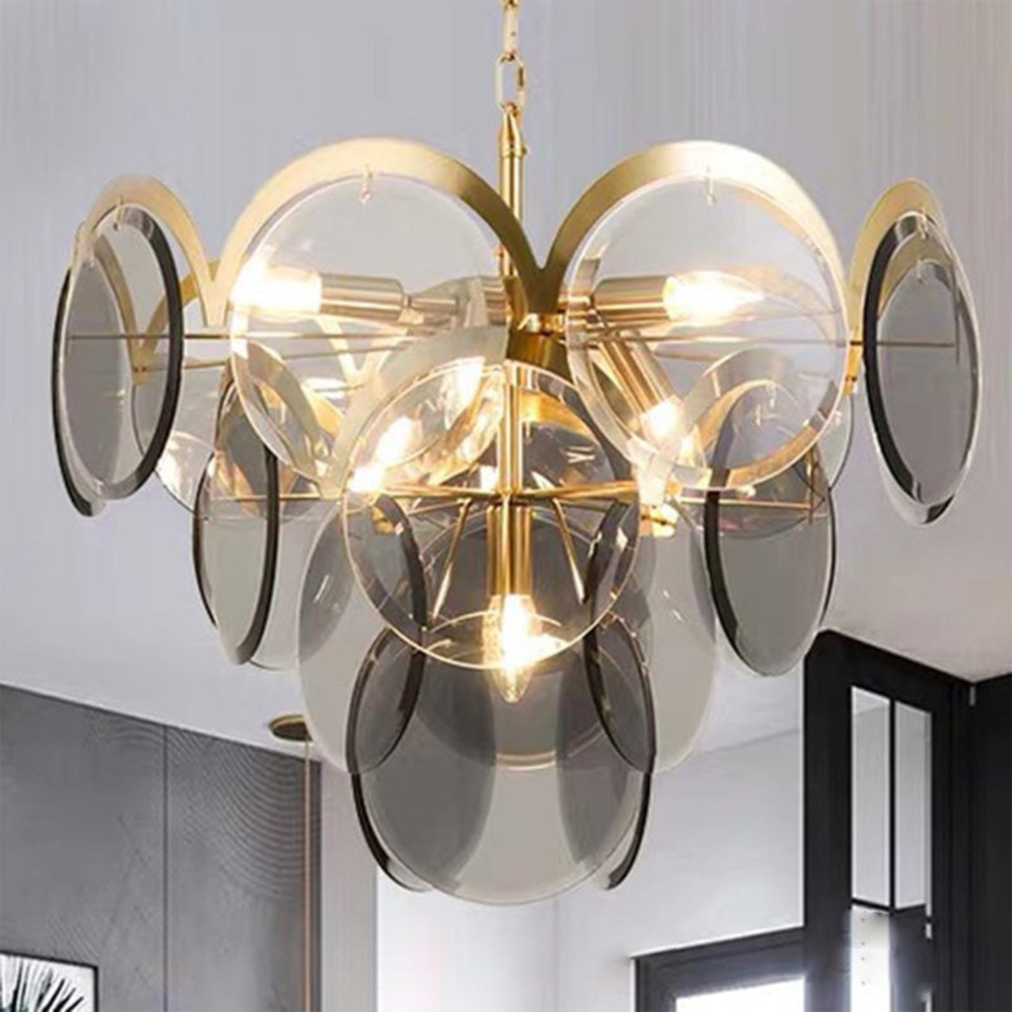 Murano Iron Heritage Glass Chandelier