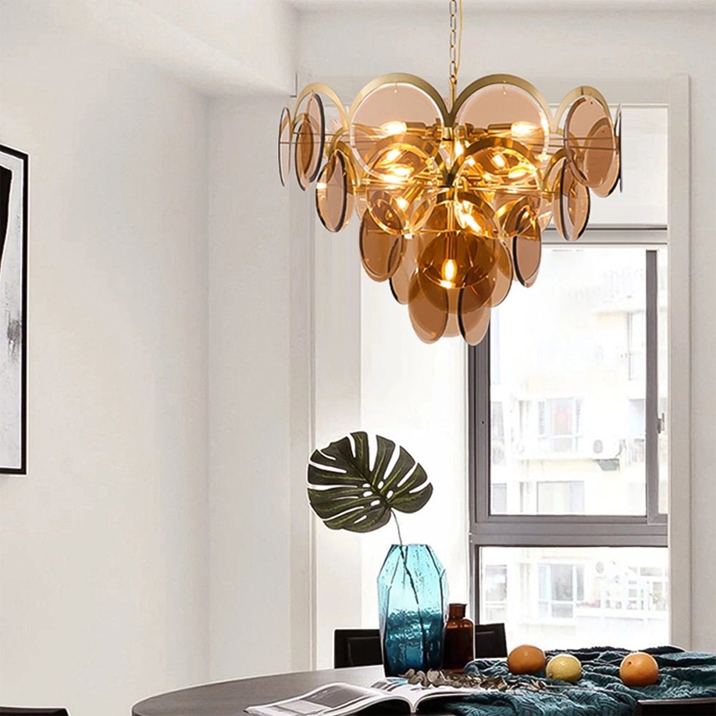 Murano Iron Heritage Glass Chandelier