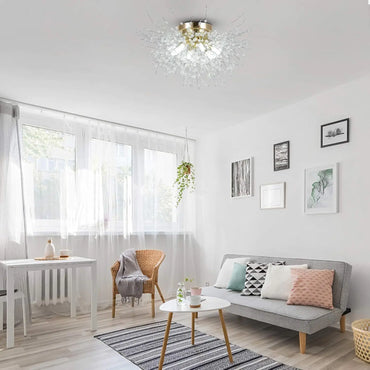 Silver Crystal Recessed Chandelier