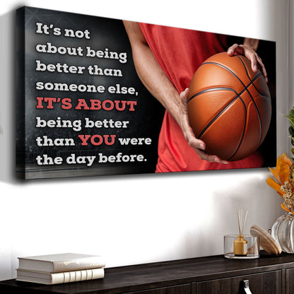 Better Than Yesterday – Sports Quote V Sign