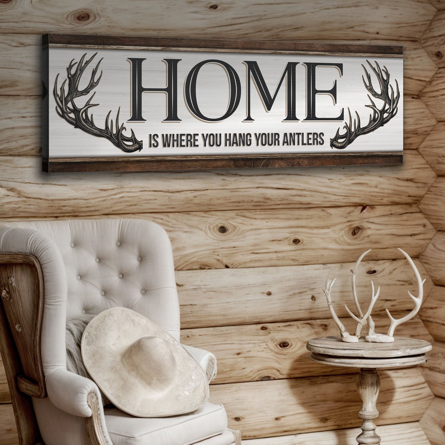 Home Is Where the Antlers Rest Sign