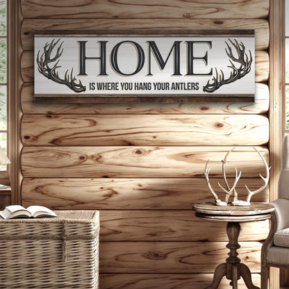 Home Is Where the Antlers Rest Sign