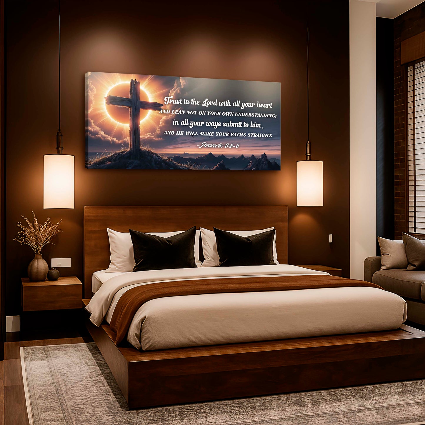 Proverbs 3:5‑6 — Trust & Guidance Wall Sign