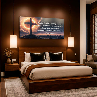 Proverbs 3:5‑6 — Trust & Guidance Wall Sign