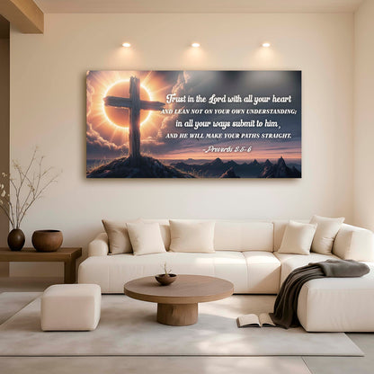 Proverbs 3:5‑6 — Trust & Guidance Wall Sign