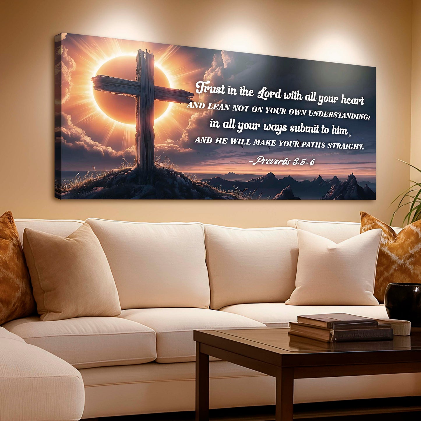 Proverbs 3:5‑6 — Trust & Guidance Wall Sign