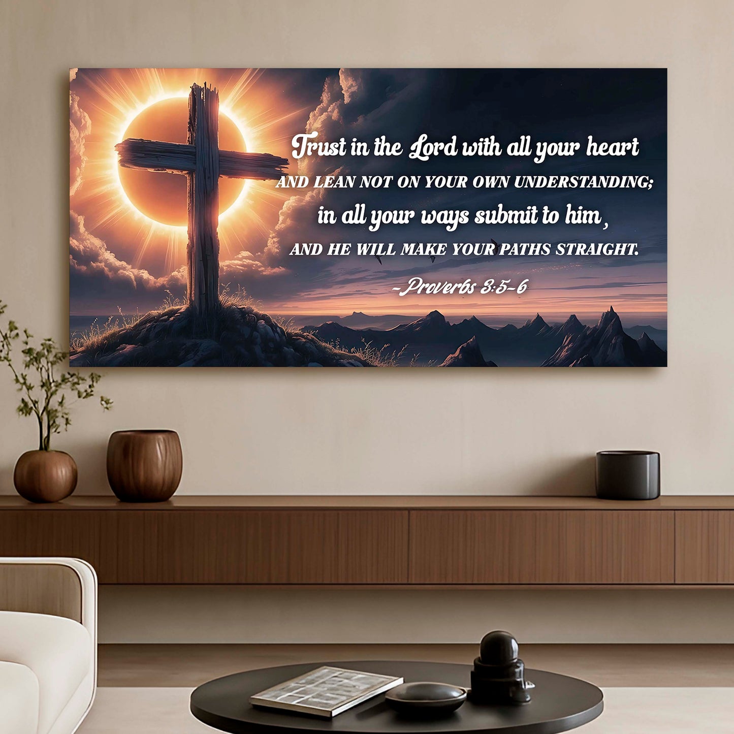 Proverbs 3:5‑6 — Trust & Guidance Wall Sign