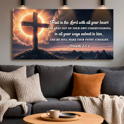 Proverbs 3:5‑6 — Trust & Guidance Wall Sign