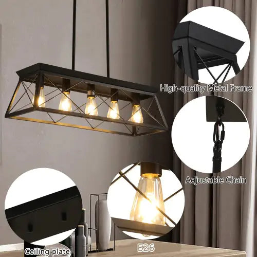 Farmhouse 5-Light Metal Chandelier