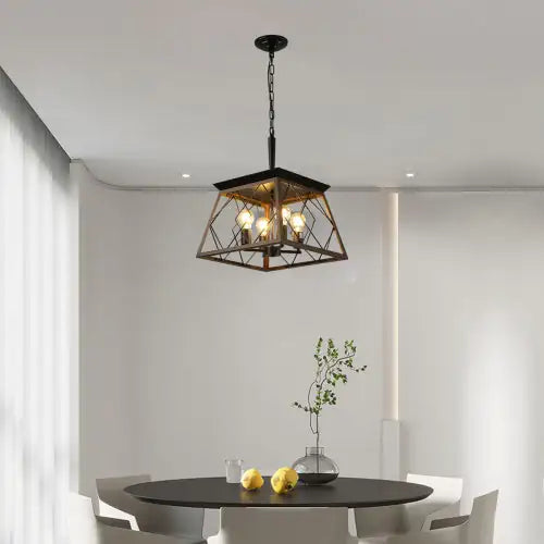 Rustic 4-Light Farmhouse Chandelier
