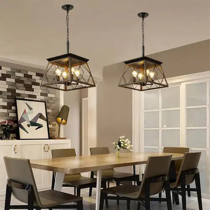 Rustic 4-Light Farmhouse Chandelier