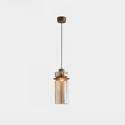 Golden Aurora Crackle Pendant Light