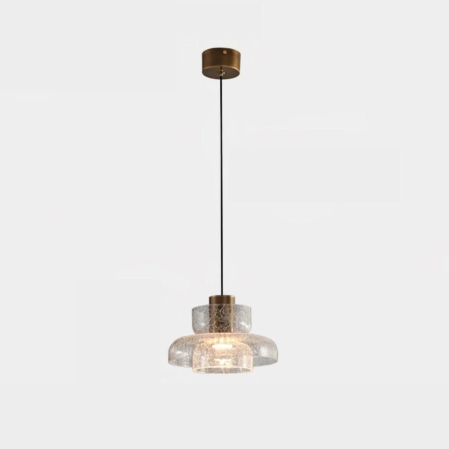 Golden Aurora Crackle Pendant Light