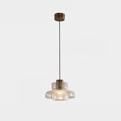 Golden Aurora Crackle Pendant Light