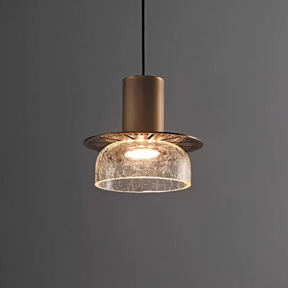 Golden Aurora Crackle Pendant Light