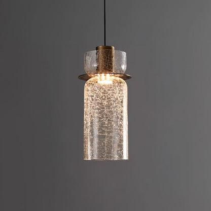 Golden Aurora Crackle Pendant Light