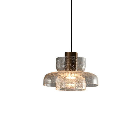 Golden Aurora Crackle Pendant Light