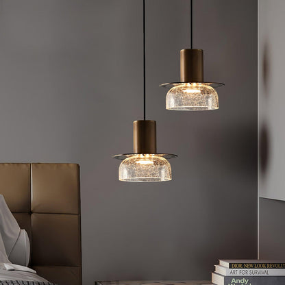Golden Aurora Crackle Pendant Light