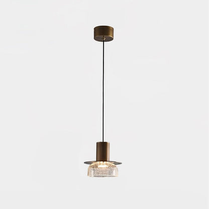 Golden Aurora Crackle Pendant Light