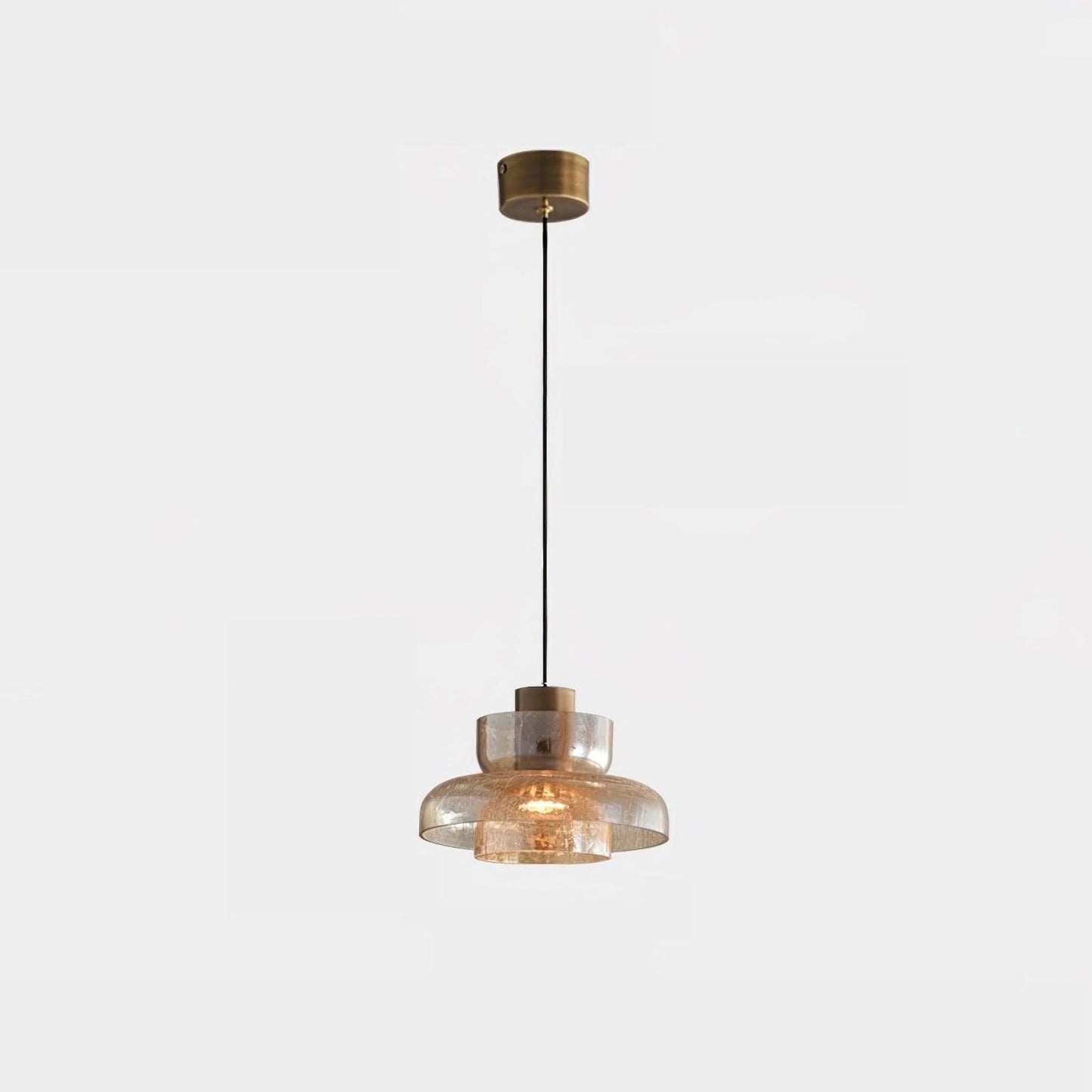 Golden Aurora Crackle Pendant Light