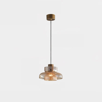 Golden Aurora Crackle Pendant Light