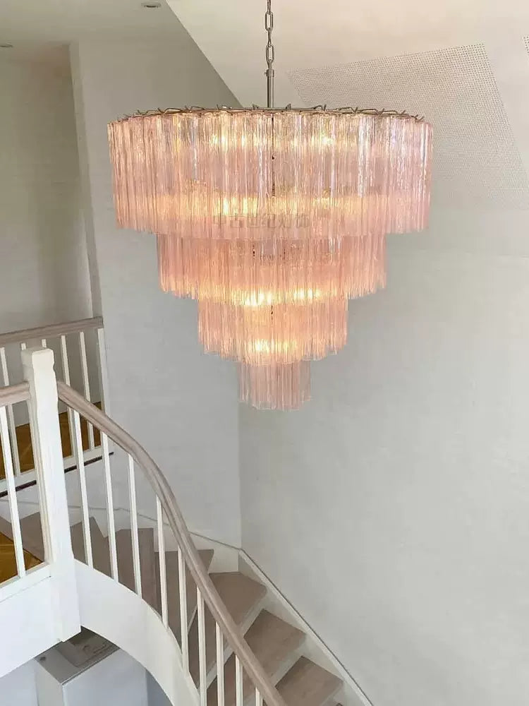Opulent Murano Star‑Glass Tube Chandelier