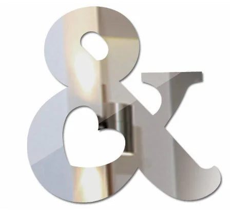 3D Acrylic Mirror Letter Wall Stickers for Decor