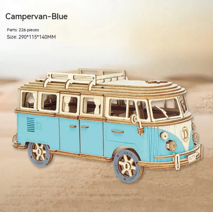 DIY Wooden 3D Camper Puzzle
