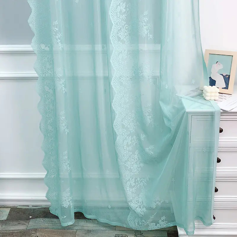 Embroidered Transparent Curtains for Living Room & Balcony
