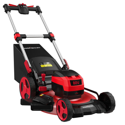 80V 21" Cordless Self-propelled Lawn Mower w/ 6Ah Battery & Charger PS76821SRB