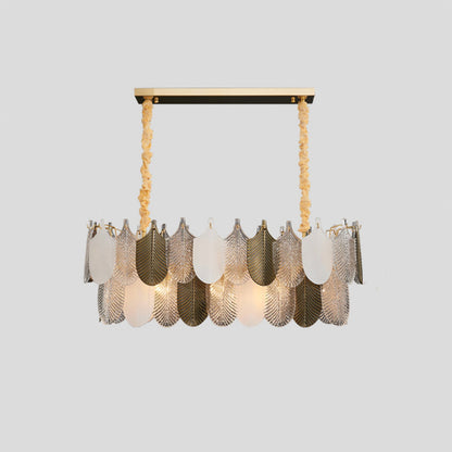 Peacock Gilded Feather Chandelier