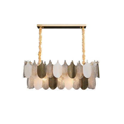 Peacock Gilded Feather Chandelier