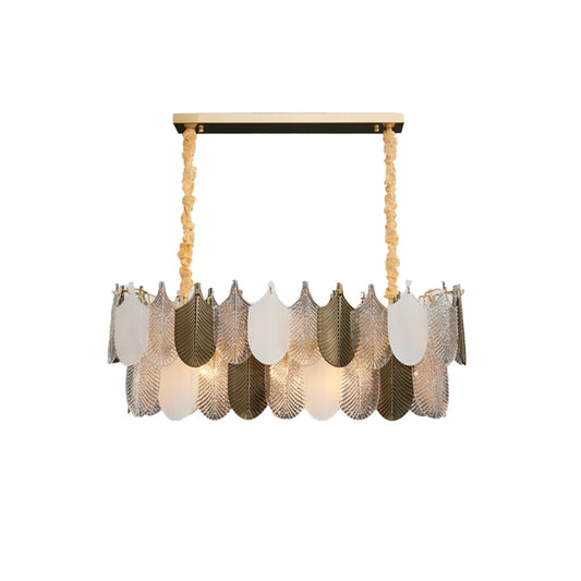 Peacock Gilded Feather Chandelier