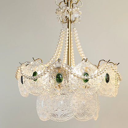 Emerald Artisanal Glass Chandelier