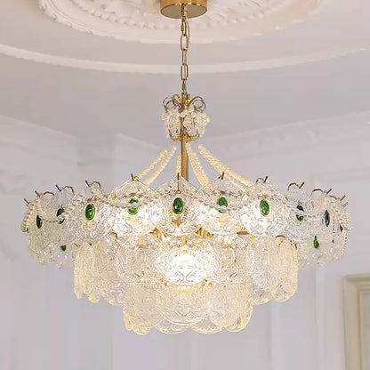 Emerald Artisanal Glass Chandelier