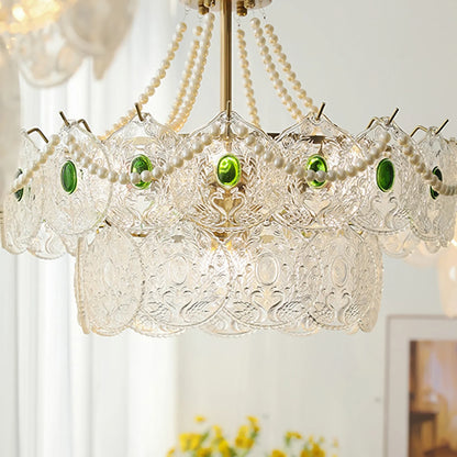 Emerald Artisanal Glass Chandelier