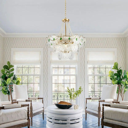 Emerald Artisanal Glass Chandelier