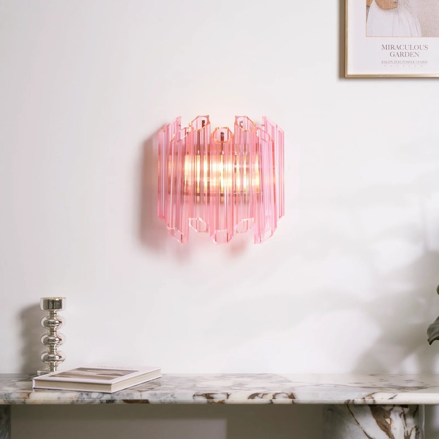 Palermo Prism Rosé Sconce