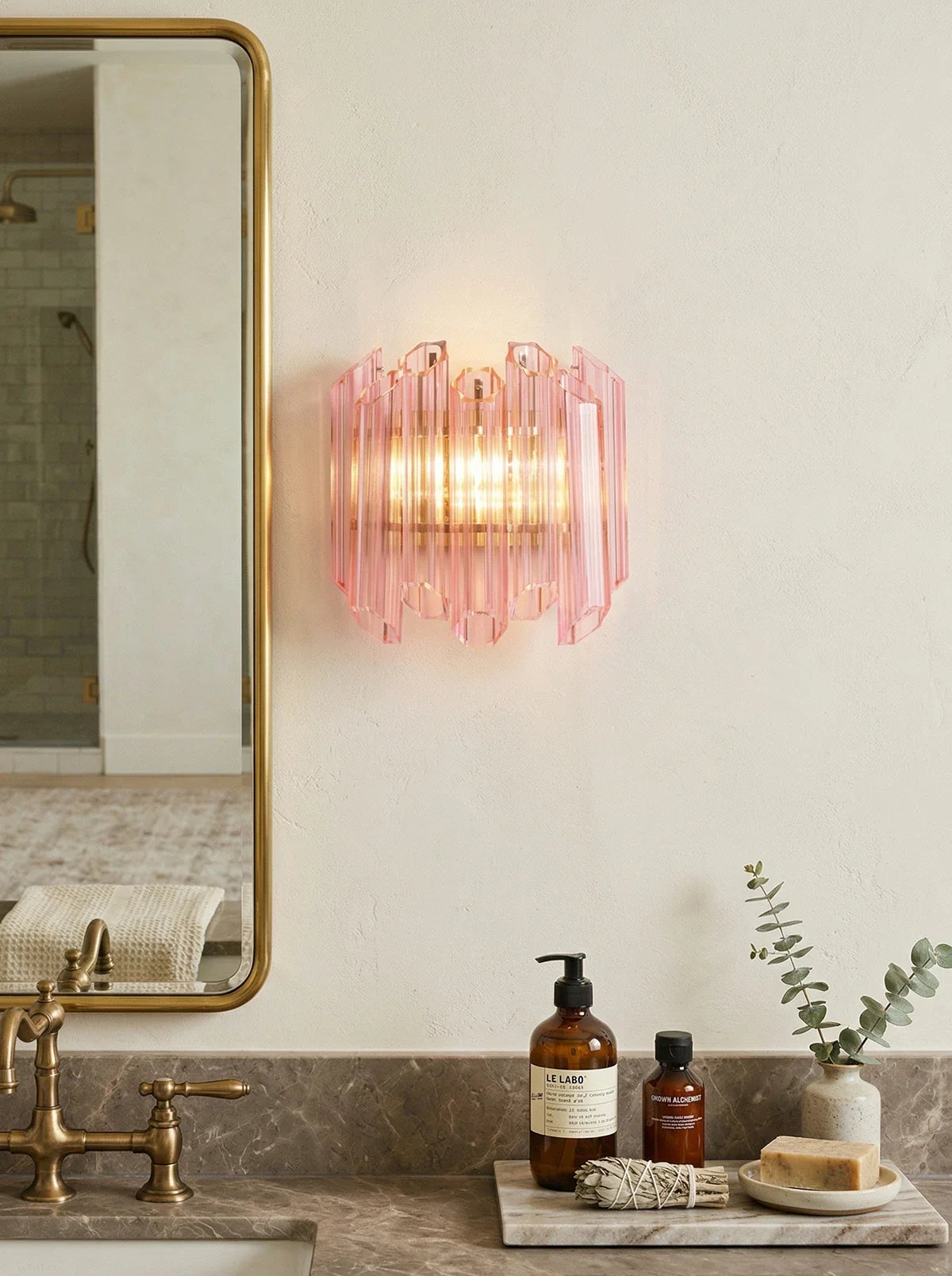 Palermo Prism Rosé Sconce