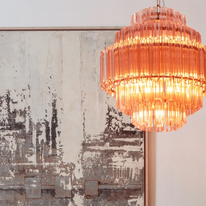 Palermo Rosé Crystal Round Chandelier