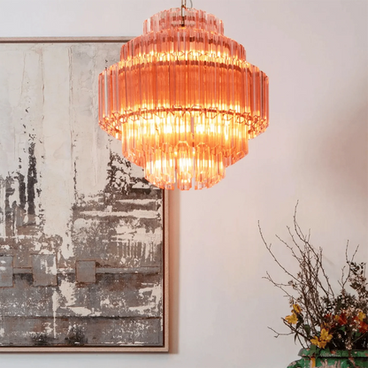 Palermo Rosé Crystal Round Chandelier